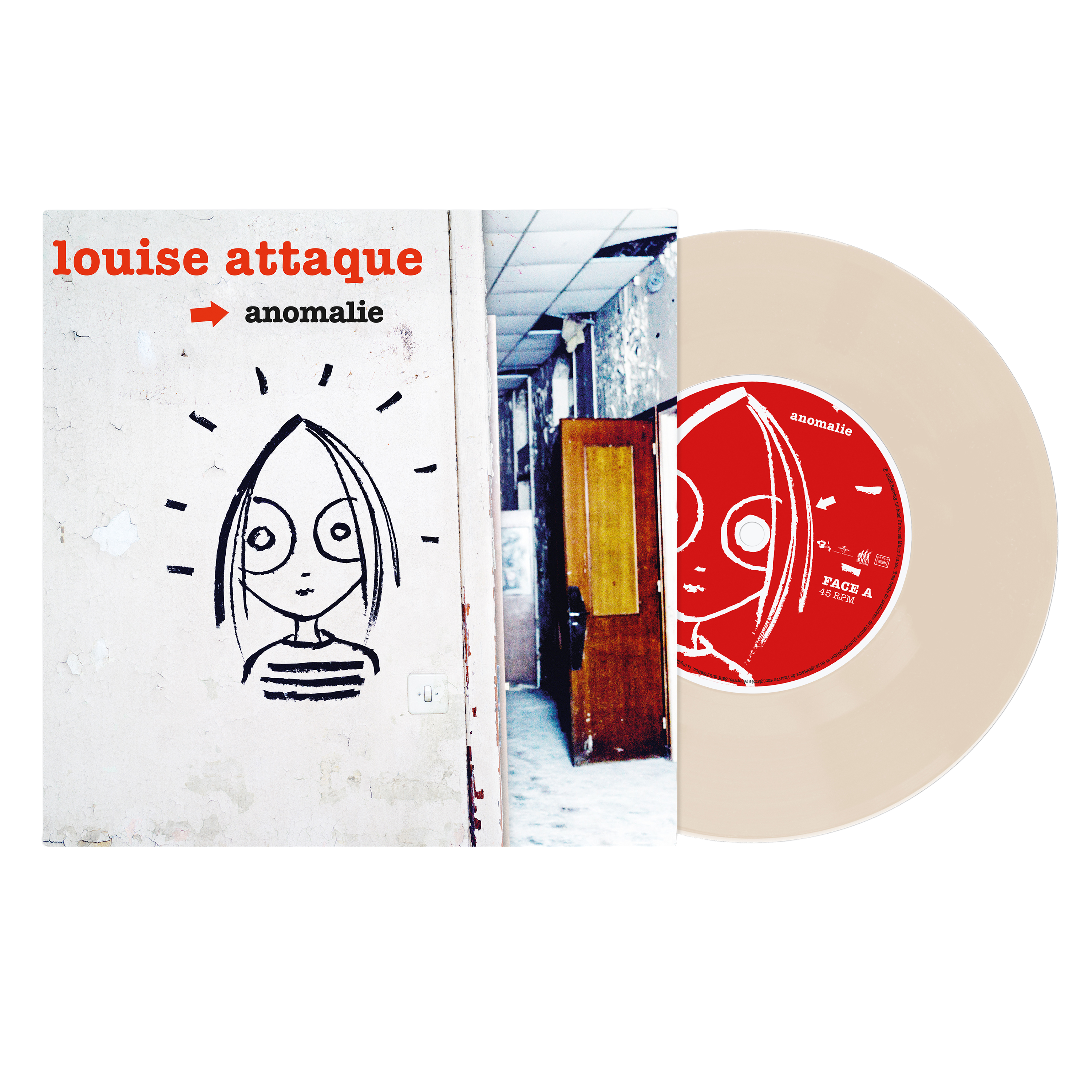 PACK 45 TOURS DÉDICACÉ "ANOMALIE" + T-SHIRT "LA LOUISE"